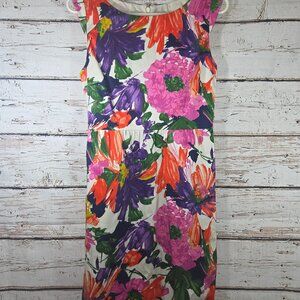 Womens floral pencil dress J Crew size‎ 4